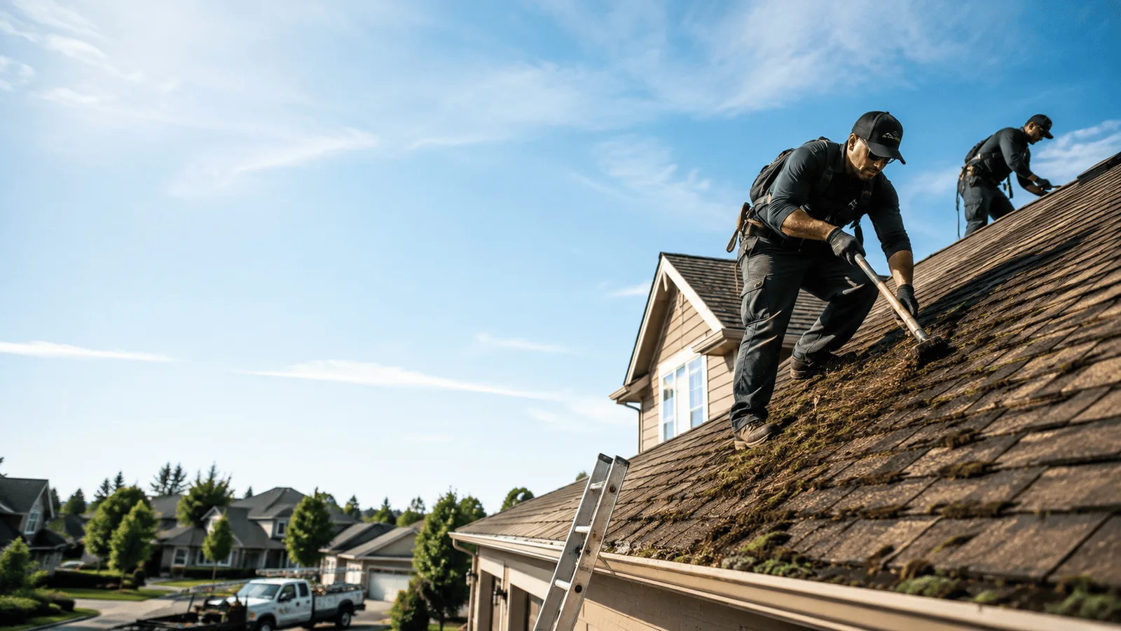 Roof Moss Removal in Highlands, TX near me